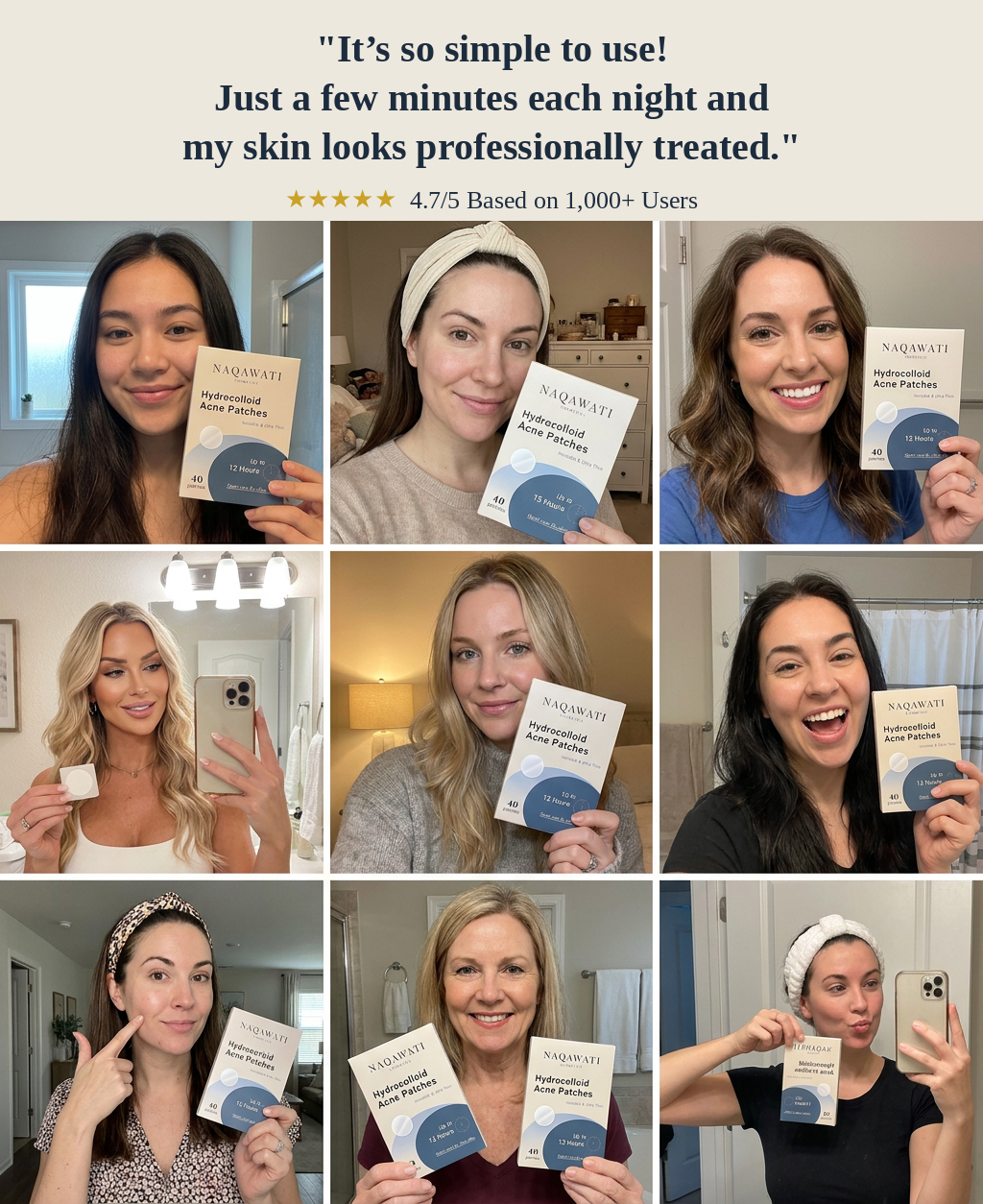 Naqawati™ Hydrocolloid Pimple Patches